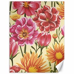 Retro Flowers Canvas 18  X 24  by goljakoff