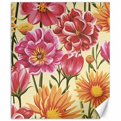 Retro Flowers Canvas 20  X 24  by goljakoff