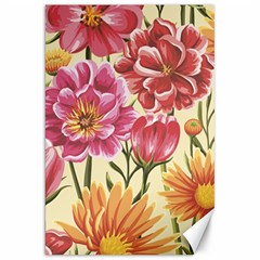 Retro Flowers Canvas 20  X 30  by goljakoff