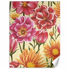 Retro Flowers Canvas 36  X 48  by goljakoff