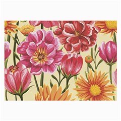 Retro Flowers Large Glasses Cloth by goljakoff