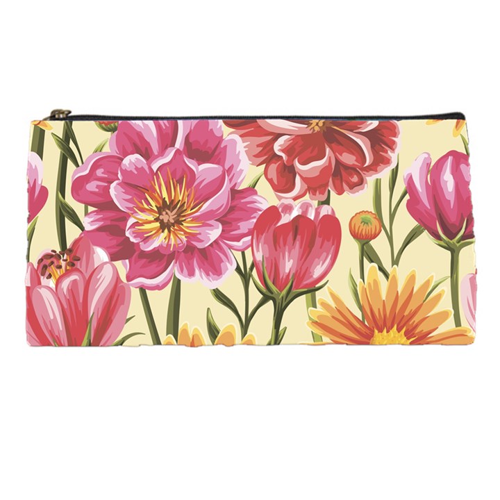 Retro flowers Pencil Case