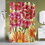 Retro flowers Shower Curtain 48  x 72  (Small)  Curtain(48  X 72 ) - 42.18 x64.8  Curtain(48  X 72 )