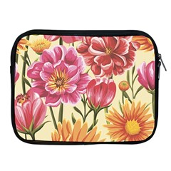 Retro Flowers Apple Ipad 2/3/4 Zipper Cases by goljakoff