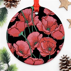 Red Flowers Ornament (round) by goljakoff