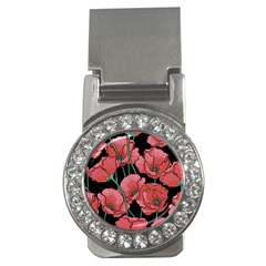 Red Flowers Money Clips (cz)  by goljakoff