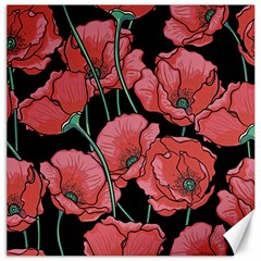 Red Flowers Canvas 12  X 12  by goljakoff