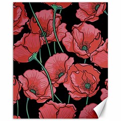 Red Flowers Canvas 11  X 14  by goljakoff