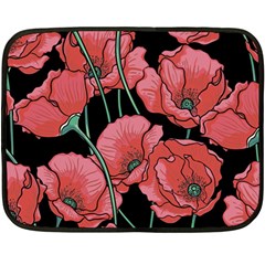 Red Flowers Fleece Blanket (mini) by goljakoff