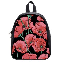 Red Flowers School Bag (small) by goljakoff