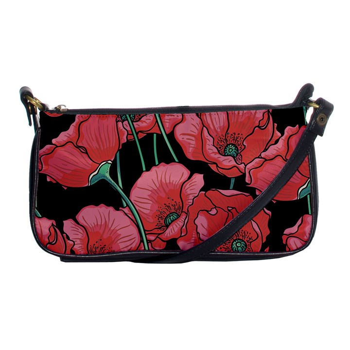 Red flowers Shoulder Clutch Bag