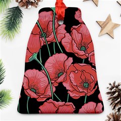 Red Flowers Bell Ornament (two Sides) by goljakoff