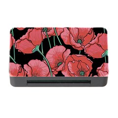 Red Flowers Memory Card Reader With Cf by goljakoff