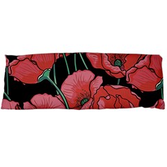 Red Flowers Body Pillow Case (dakimakura) by goljakoff