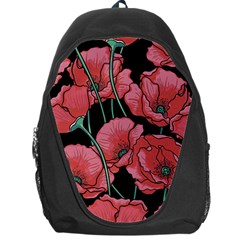 Red Flowers Backpack Bag by goljakoff