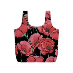 Red Flowers Full Print Recycle Bag (s) by goljakoff