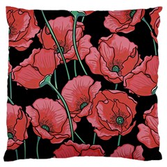 Red Flowers Standard Flano Cushion Case (two Sides) by goljakoff