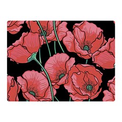 Red Flowers Double Sided Flano Blanket (mini)  by goljakoff