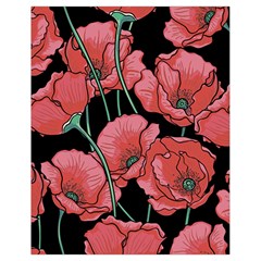 Red Flowers Drawstring Bag (small) by goljakoff