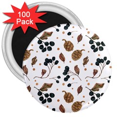 Pine Cones Love 3  Magnets (100 Pack) by designsbymallika