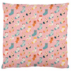 Socks Love Large Flano Cushion Case (one Side) by designsbymallika