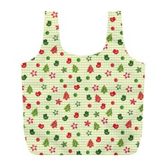 Cute Christmas Pattern Full Print Recycle Bag (l) by designsbymallika