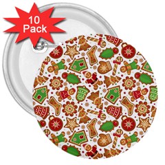 Christmas Love 6 3  Buttons (10 Pack)  by designsbymallika