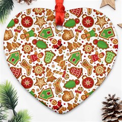 Christmas Love 6 Heart Ornament (two Sides) by designsbymallika