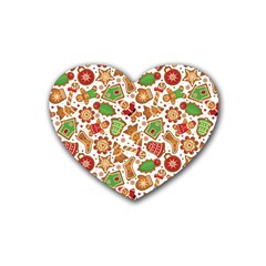 Christmas Love 6 Heart Coaster (4 Pack)  by designsbymallika