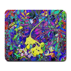 Vibrant Abstract Floral/rainbow Color Large Mousepads by dressshop