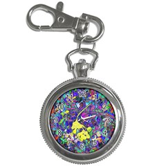 Vibrant Abstract Floral/rainbow Color Key Chain Watches by dressshop