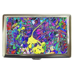 Vibrant Abstract Floral/rainbow Color Cigarette Money Case by dressshop