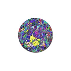 Vibrant Abstract Floral/rainbow Color Golf Ball Marker by dressshop