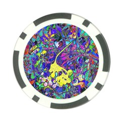 Vibrant Abstract Floral/rainbow Color Poker Chip Card Guard by dressshop