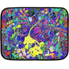 Vibrant Abstract Floral/rainbow Color Fleece Blanket (mini) by dressshop