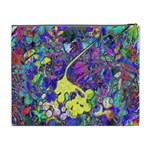 vibrant abstract floral/rainbow color Cosmetic Bag (XL) Back