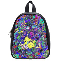 Vibrant Abstract Floral/rainbow Color School Bag (small) by dressshop