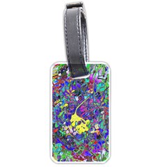 Vibrant Abstract Floral/rainbow Color Luggage Tag (one Side) by dressshop