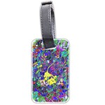 vibrant abstract floral/rainbow color Luggage Tag (two sides) Front