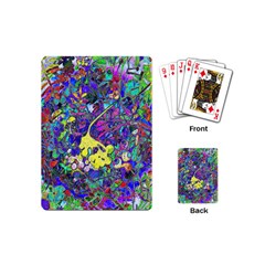 Vibrant Abstract Floral/rainbow Color Playing Cards Single Design (mini) by dressshop