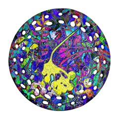 Vibrant Abstract Floral/rainbow Color Ornament (round Filigree) by dressshop