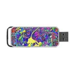 Vibrant Abstract Floral/rainbow Color Portable Usb Flash (one Side) by dressshop