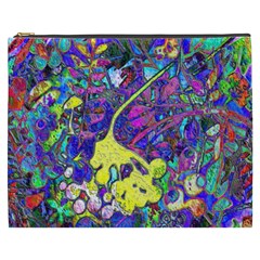 Vibrant Abstract Floral/rainbow Color Cosmetic Bag (xxxl) by dressshop