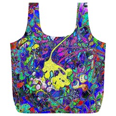 Vibrant Abstract Floral/rainbow Color Full Print Recycle Bag (xl) by dressshop