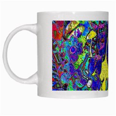 Vibrant Abstract Floral/rainbow Color White Mugs by dressshop