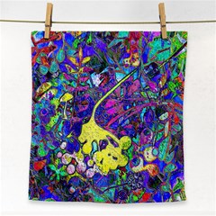 Vibrant Abstract Floral/rainbow Color Face Towel by dressshop