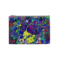 Vibrant Abstract Floral/rainbow Color Cosmetic Bag (medium) by dressshop