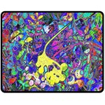 vibrant abstract floral/rainbow color Double Sided Fleece Blanket (Medium)  58.8 x47.4  Blanket Front