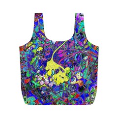 Vibrant Abstract Floral/rainbow Color Full Print Recycle Bag (m) by dressshop