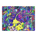 vibrant abstract floral/rainbow color Double Sided Flano Blanket (Mini)  35 x27  Blanket Front